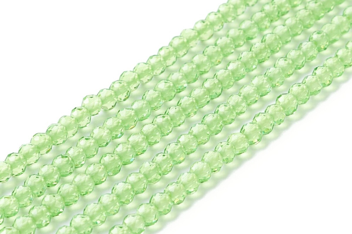 Sirag cristale rotunde 3mm - verde deschis