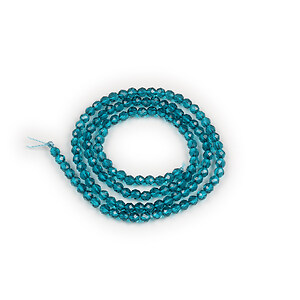 Sirag cristale rotunde 3mm - turcoaz