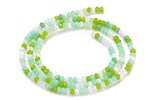 Margele cristal rondele aprox. 2x3mm (sirag) - verde deschis alb