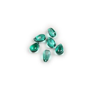 Brioleta de sticla lacrima 9x6x5mm - verde smarald