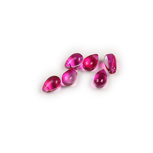 Brioleta de sticla lacrima 9x6x5mm - fucsia