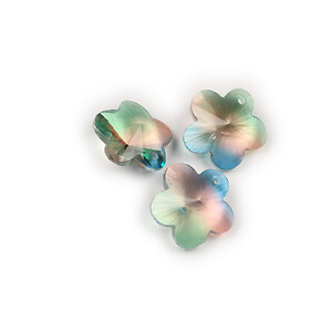 Pandantiv de cristal floare 16x16mm - multicolor