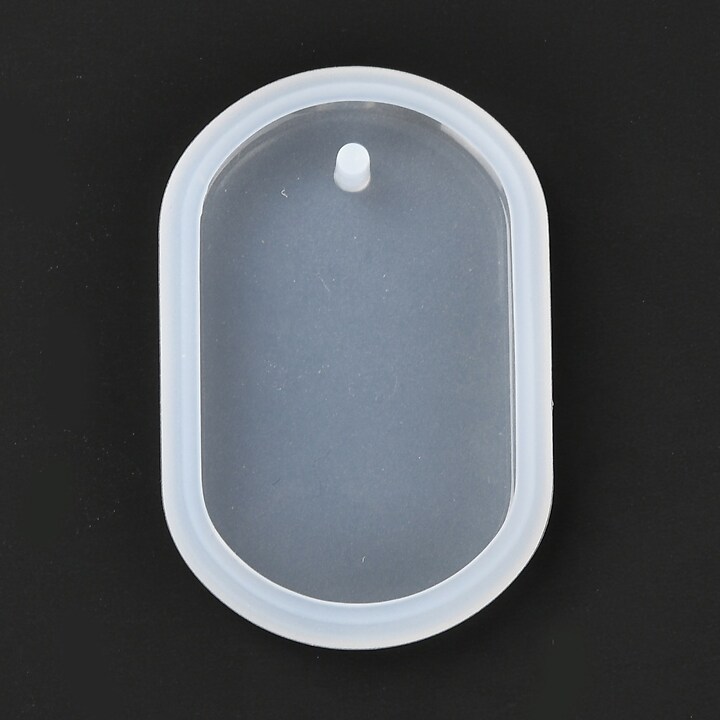 Matrita din silicon pentru pandantiv oval din rasina 52x35x7,5mm