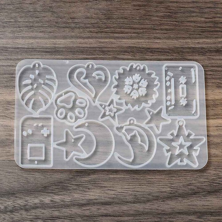 Matrita din silicon pentru cercei din rasina 76x132x4mm