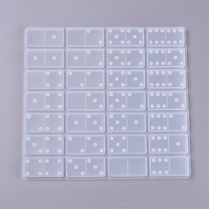 Matrita din silicon pentru rasina piese de domino 218x204x8mm