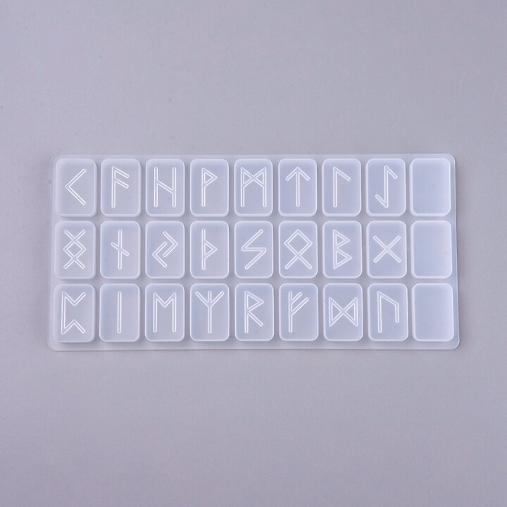 Matrita din silicon pentru rasina model rune 220x107x10mm