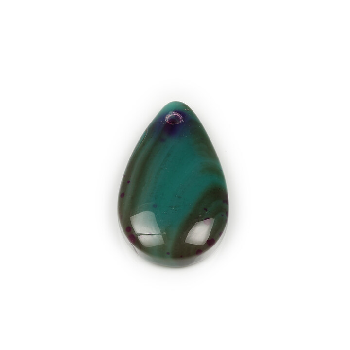 Pandantiv agata verde lacrima 33x21mm