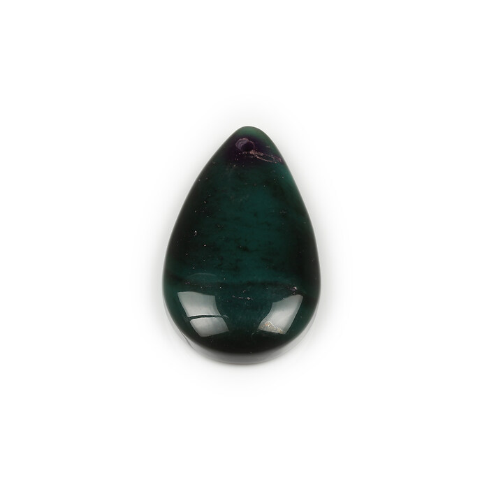 Pandantiv agata verde lacrima 33x21mm