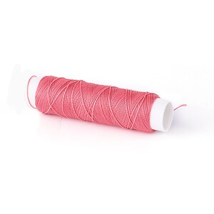 Rola ata cerata rotunda, micro macrame, 0,35mm, mosor 40m - roz flamingo