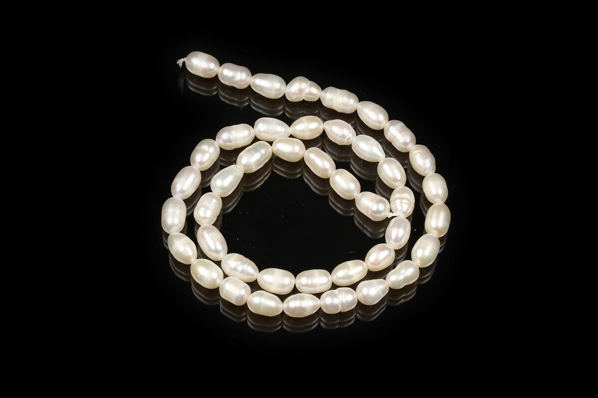 Sirag perle de cultura orez aprox. 6-8x5-6mm