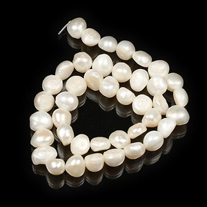Sirag perle de cultura cu doua fete aprox. 8-9x5-7mm