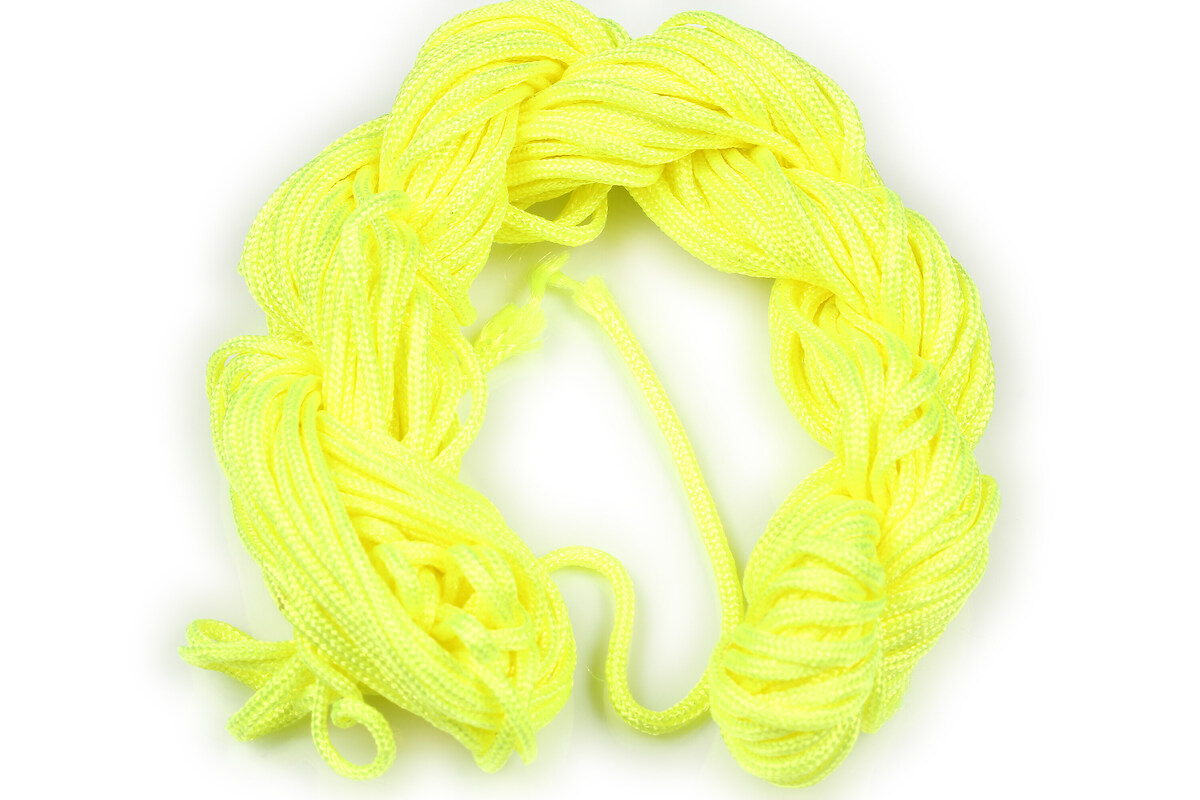 Ata nylon, grosime 2mm, 12m, galben neon