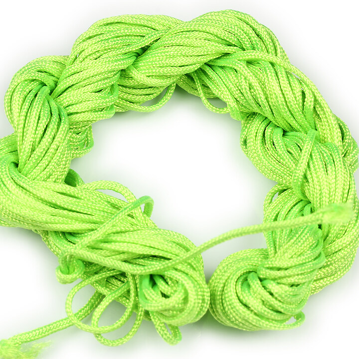 Ata nylon, grosime 2mm, 12m, verde neon