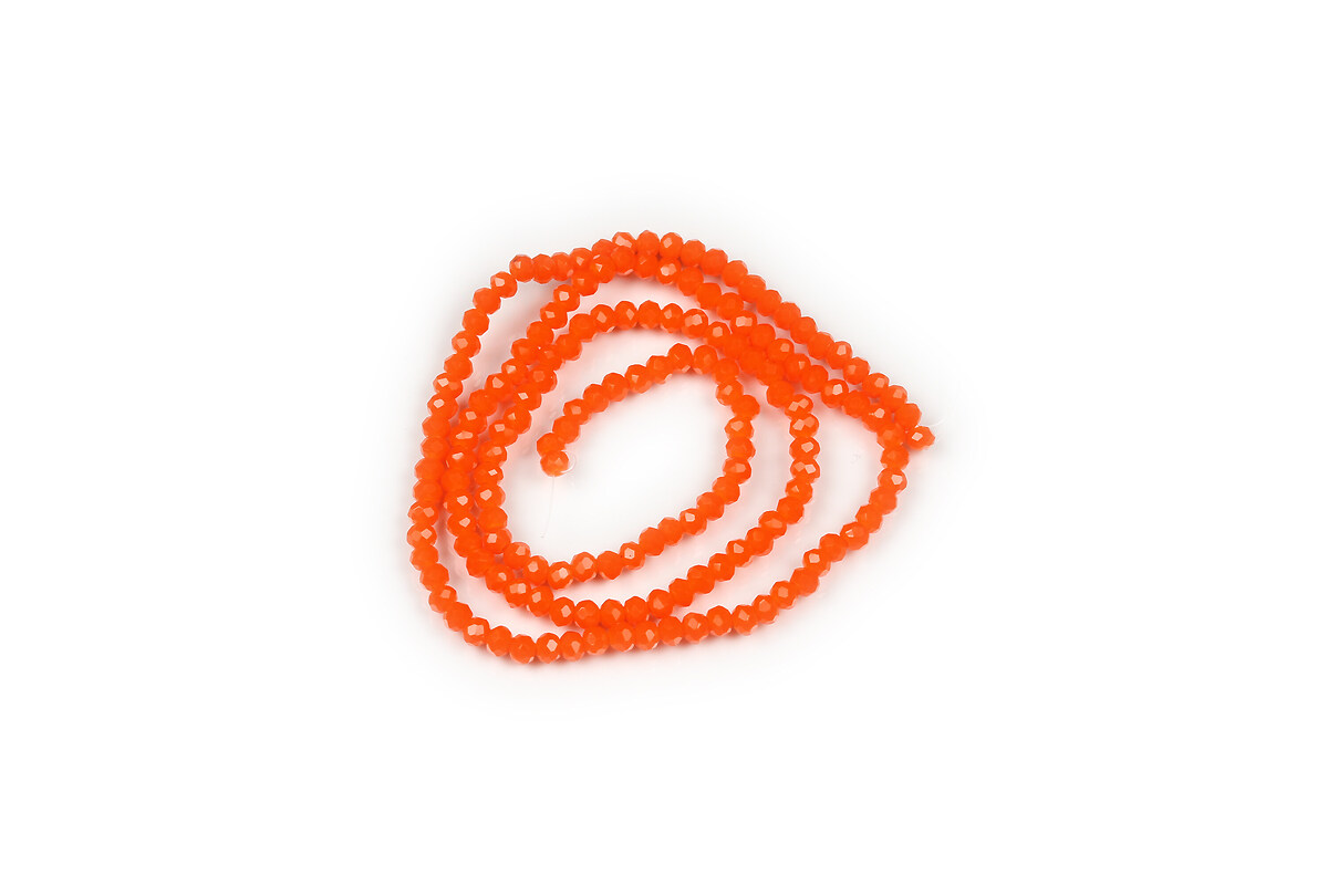 Sirag cristale rondele 2x3mm - portocaliu rosiatic