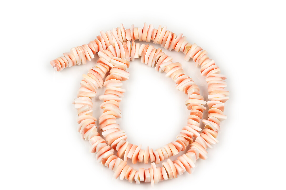 Mărgele mărgele sidef nuggets corai 9-10x6x1-2 mm (sirag)