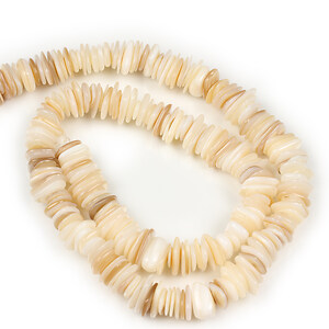 Mărgele sidef ivory chips 6-10x5-7x1,5-2,5 mm (sirag)