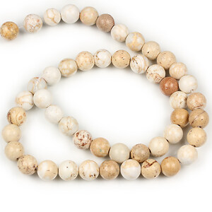 Margele regalite de sinteza crem sfere 8mm (sirag)