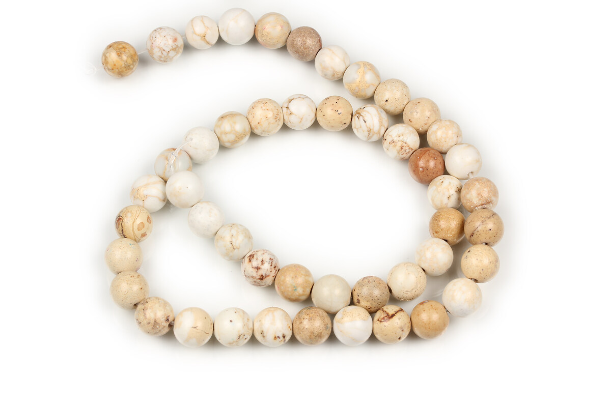 Margele regalite de sinteza crem sfere 8mm (sirag)