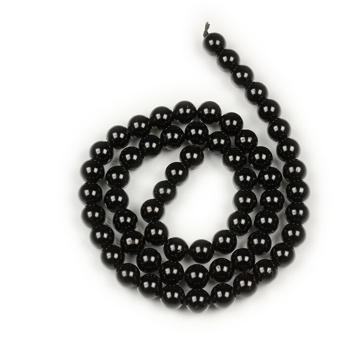 Margele turmalina neagra sfere 6mm (sirag)