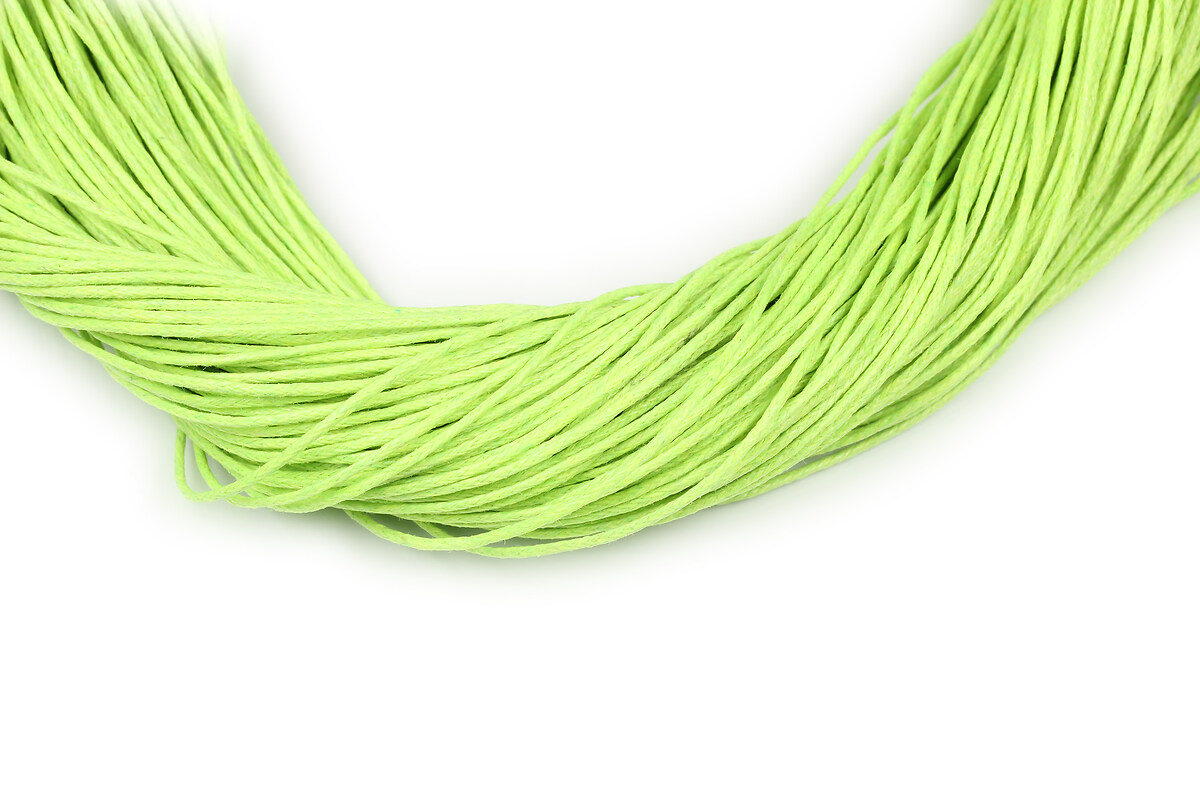 Ata bumbac cerat grosime 1mm, legatura aprox. 60m - verde lime