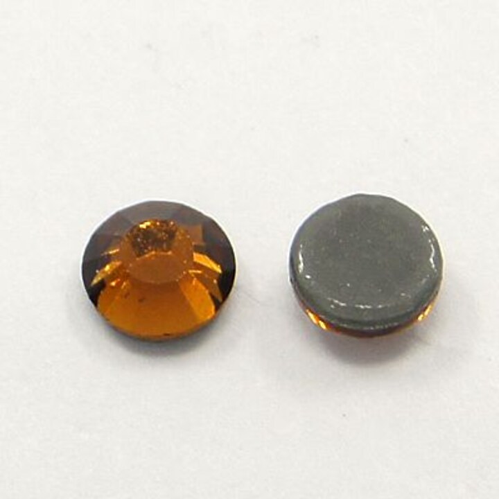 Strasuri cristal HOTFIX, marime SS16 (3,8-4mm), aprox. 1440 buc. - Smoked Topaz