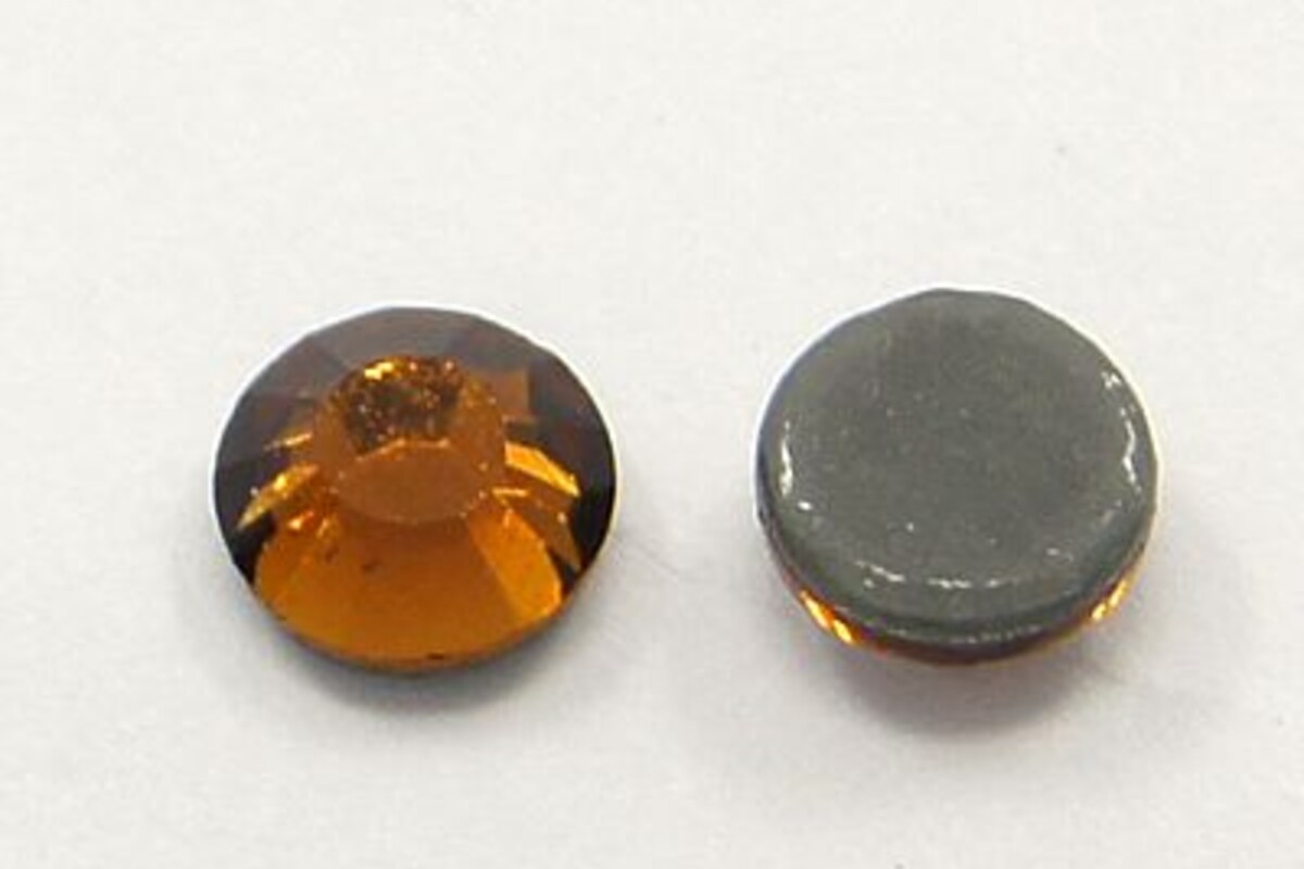 Strasuri cristal HOTFIX, marime SS16 (3,8-4mm), aprox. 1440 buc. - Smoked Topaz