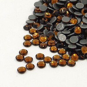 Strasuri cristal HOTFIX, marime SS16 (3,8-4mm), aprox. 1440 buc. - Smoked Topaz