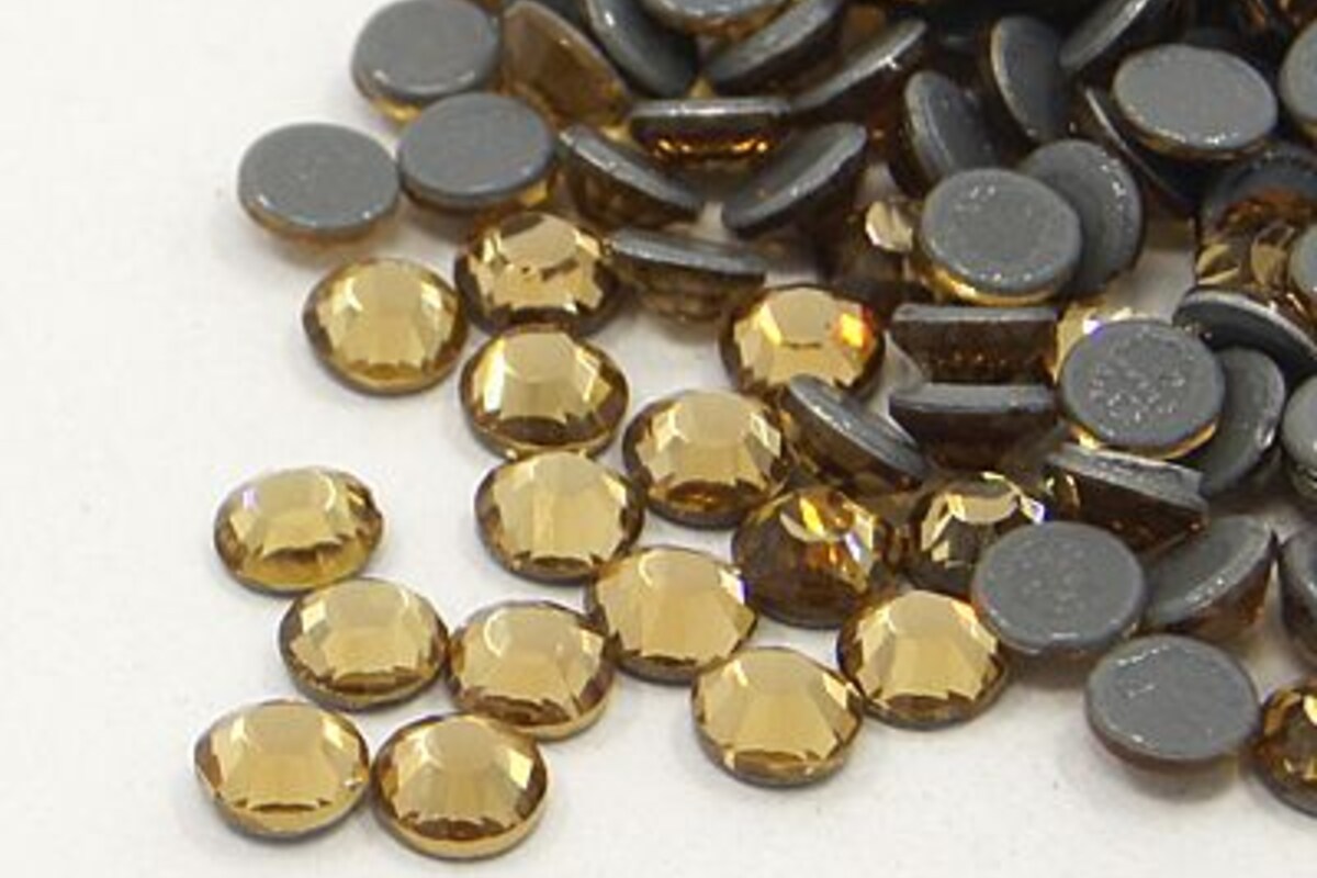 Strasuri cristal HOTFIX, marime SS10 (2,7-2,8mm), aprox. 1440 buc. - Light Colorado Topaz