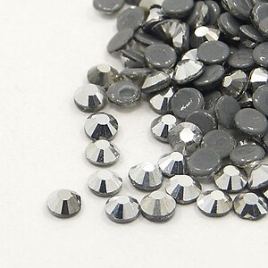 Strasuri cristal HOTFIX, marime SS8 (2,3-2,4mm), aprox. 1440 buc. - Jet Hematite