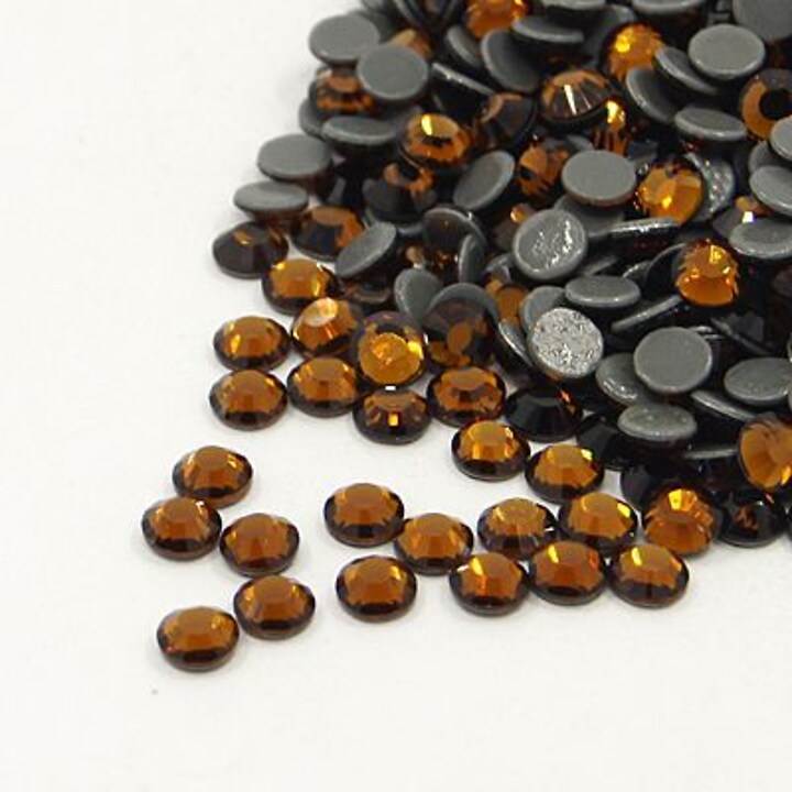 Strasuri cristal HOTFIX, marime SS6 (1,9-2mm), aprox. 1440 buc. - Smoked Topaz