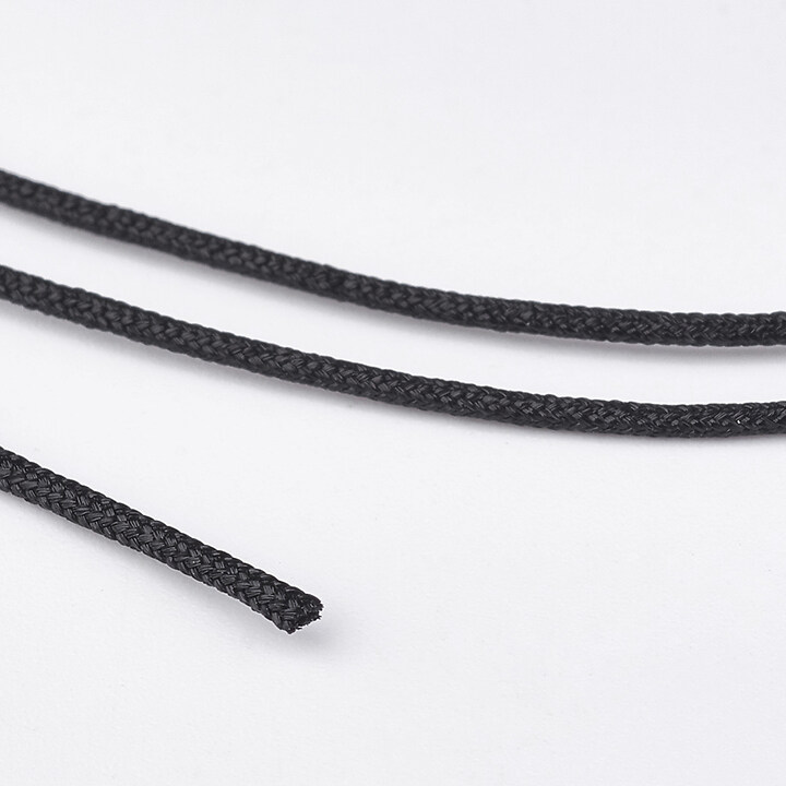 Snur nylon negru pentru bratari, grosime 0,8mm, rola aprox. 45m