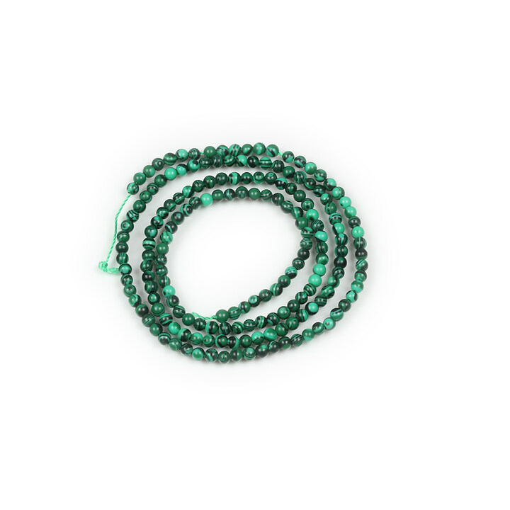 Margele malachit de sinteza sfere 2mm (sirag)
