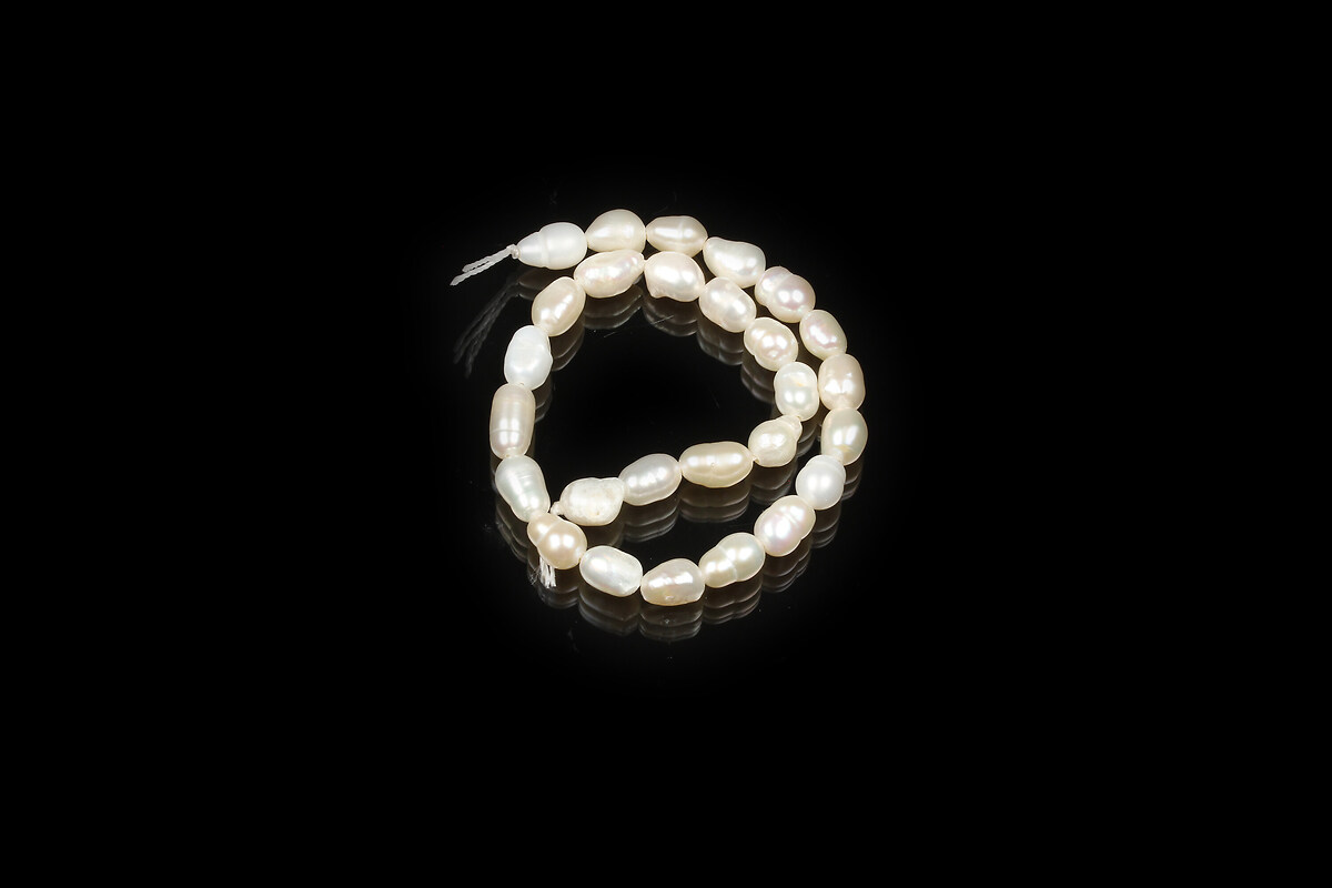 Sirag scurt perle de cultura alungite 5,6-7x4-5mm
