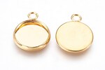Baza cabochon otel inoxidabil auriu 304, 18x14mm, interior 12mm
