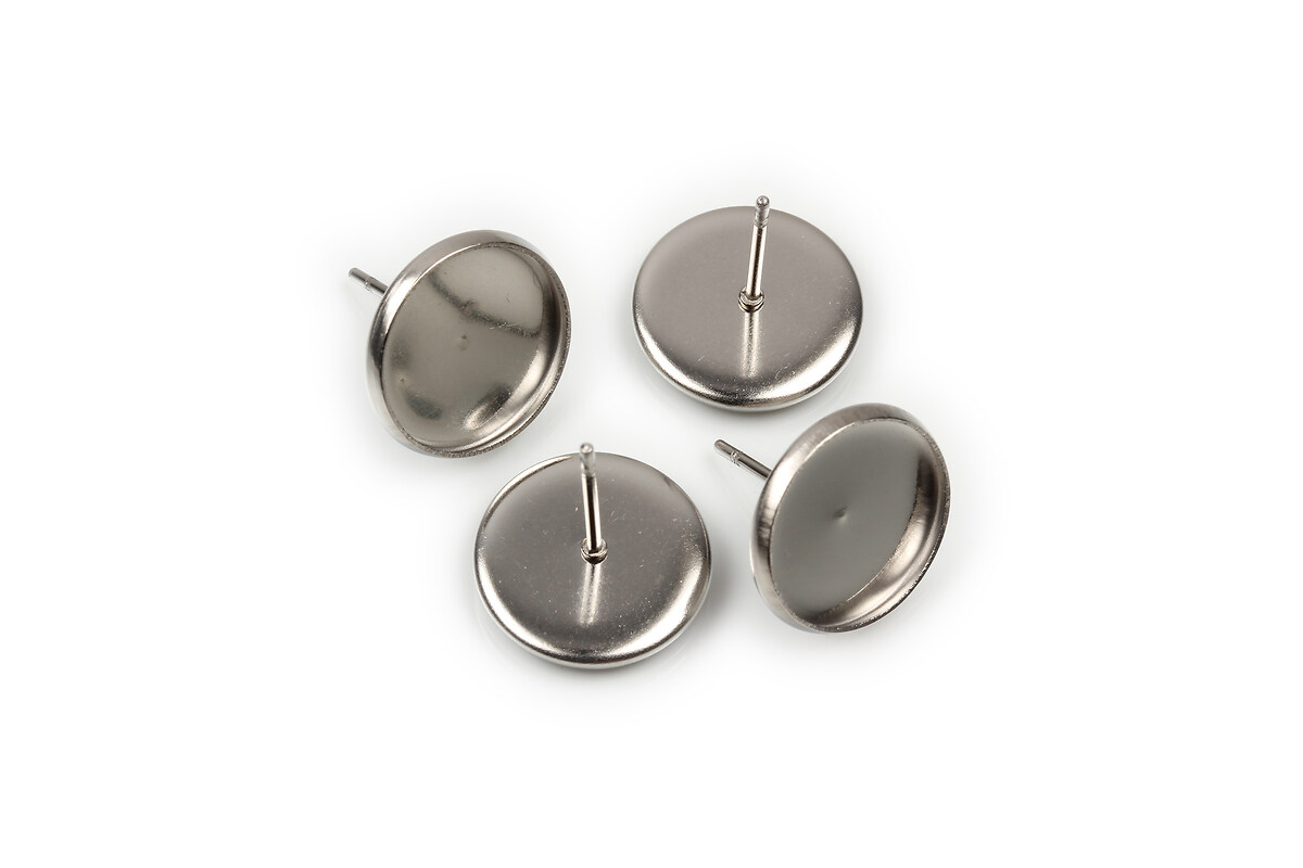 Baza cercei otel inoxidabil 304, 14x12mm, platou 12mm (2 buc.)