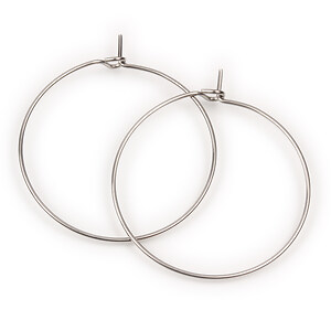 Tortite cercei otel inoxidabil 304, hoops 30mm (2 buc.)