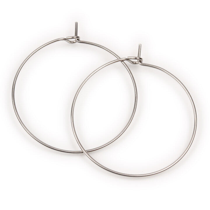 Tortite cercei otel inoxidabil 304, hoops 30mm (2 buc.)