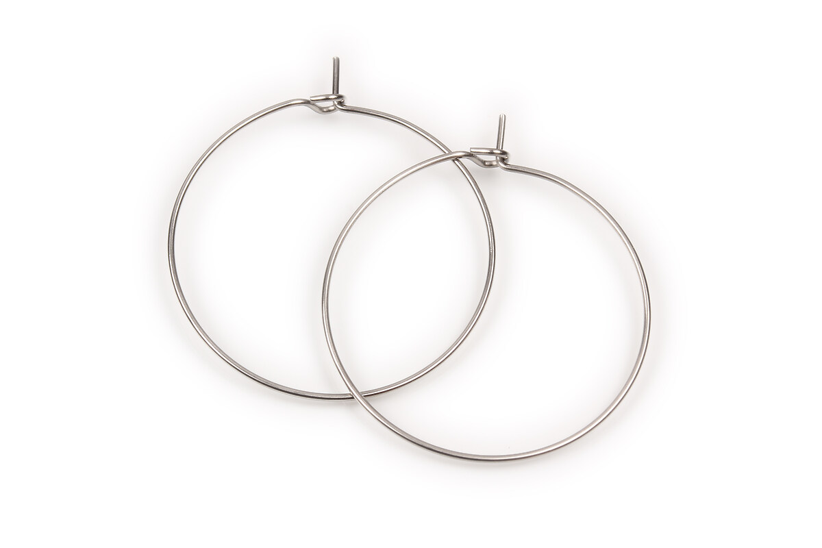 Tortite cercei otel inoxidabil 304, hoops 30mm (2 buc.)