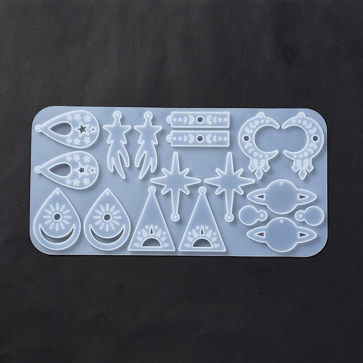 Matrita din silicon pentru rasina - cercei model galaxie 263x130x5cm