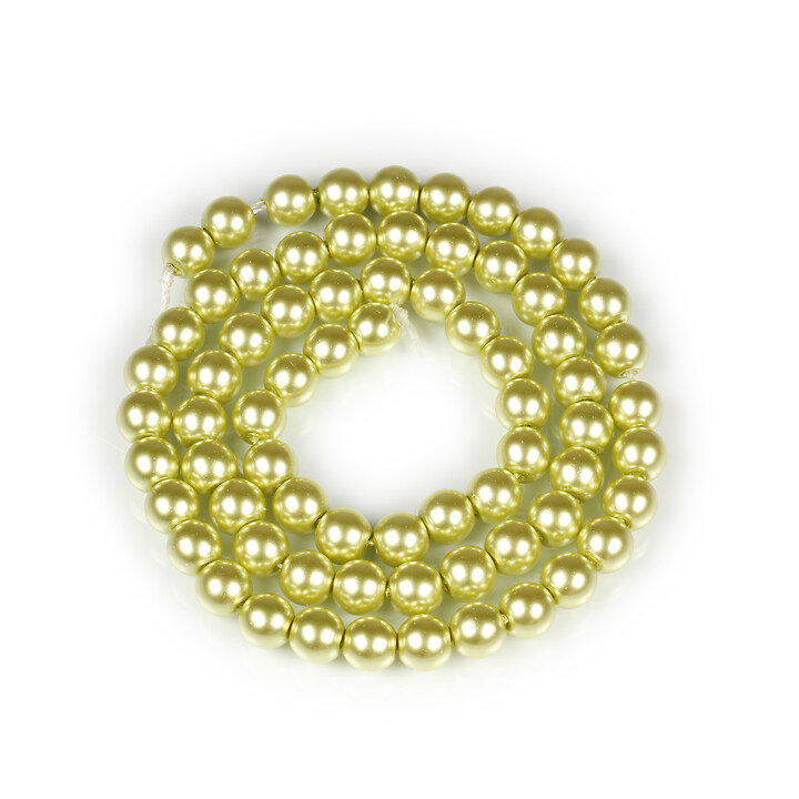Sirag perle de sticla Eco-Friendly insirate pe ata, sfere 6mm - Dark Khaki