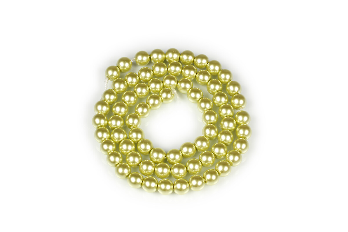 Sirag perle de sticla Eco-Friendly insirate pe ata, sfere 6mm - Dark Khaki