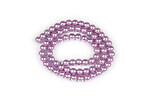 Sirag perle de sticla Eco-Friendly insirate pe ata, sfere 6mm - Violet