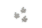 Charm otel inoxidabil 201, trifoi 13x9,5mm
