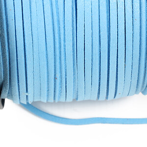 Snur suede (imitatie piele intoarsa) 3x1mm, bleu (5m)