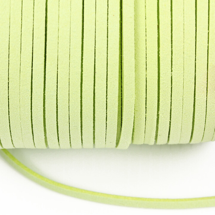 Snur suede (imitatie piele intoarsa) 3x1mm, verde lime (5m)