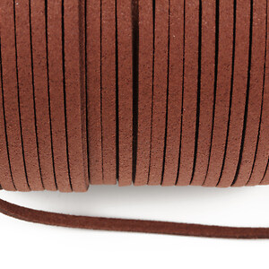 Snur suede (imitatie piele intoarsa) 3x1mm, maro (5m)