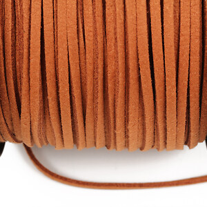 Snur suede (imitatie piele intoarsa) 3x1mm, maro portocaliu (5m)