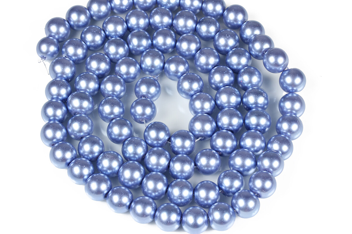 Sirag perle de sticla lucioase, sfere 10mm - mov