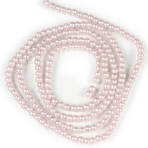 Sirag perle de sticla lucioase, sfere 4mm - lila deschis (aprox. 210 buc.)