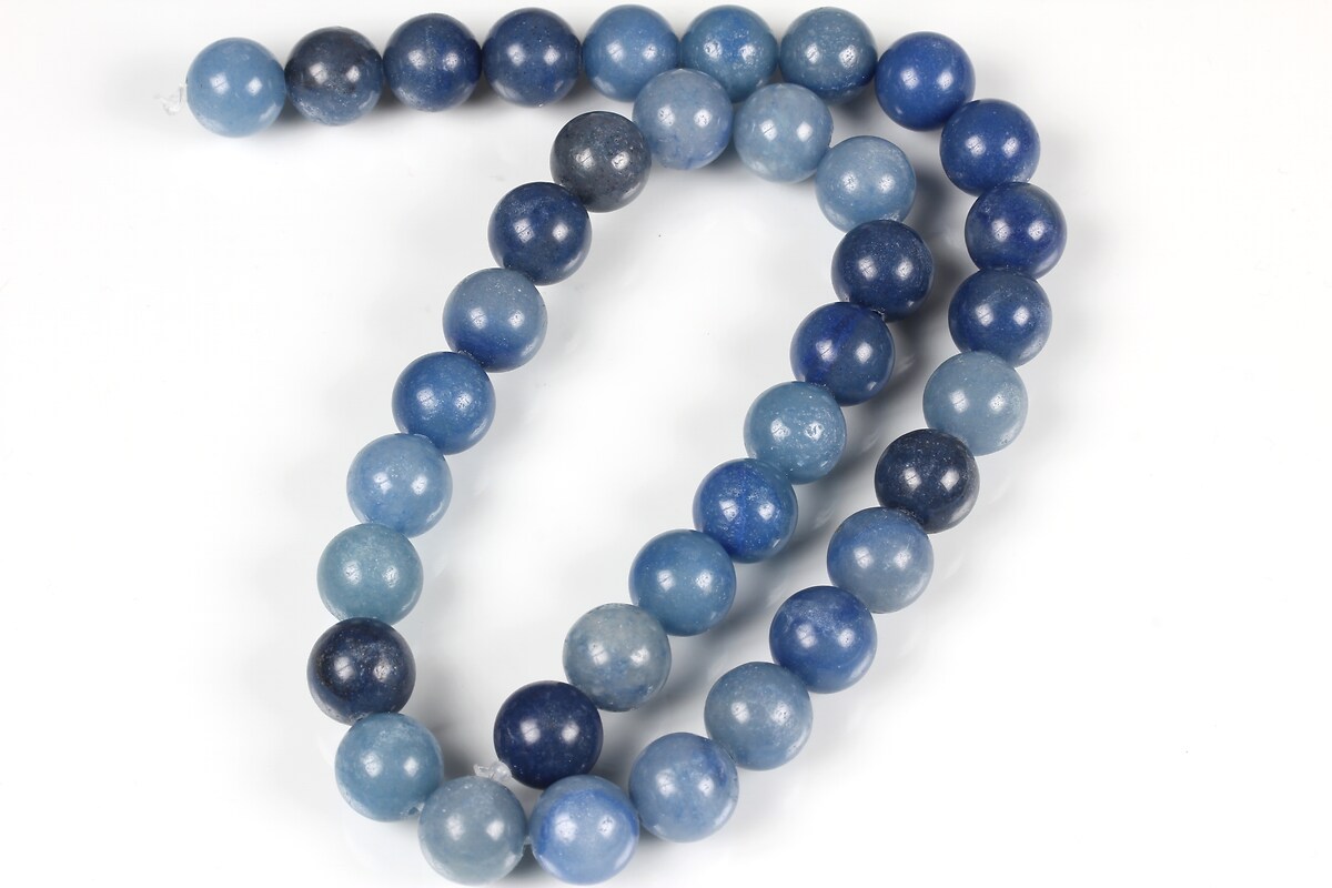 Margele aventurin albastru sfere 10mm (sirag)